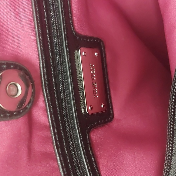 Nine West Black Multi Gemstone Patterned Medium Tote Bag w/ Matching Zip… - Picture 8 of 16